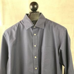 Jos A Bank Blue Dress Shirt Houndstooth